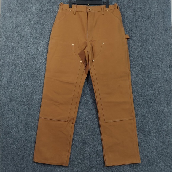 Carhartt Pants Mens 33x32 Double Knee Loose Fit Canvas Carpenter B01 Made USA